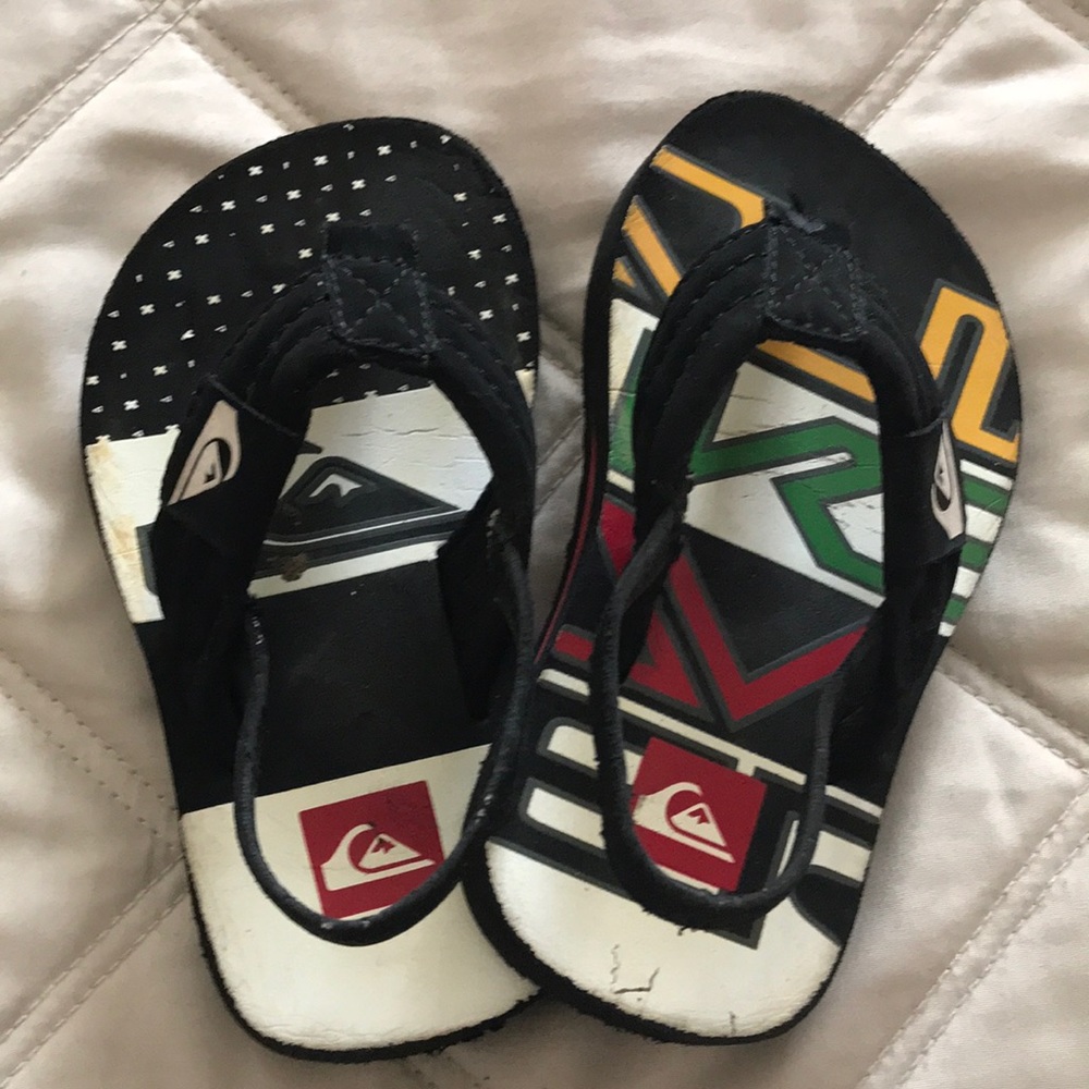 Quicksilver flip flops!